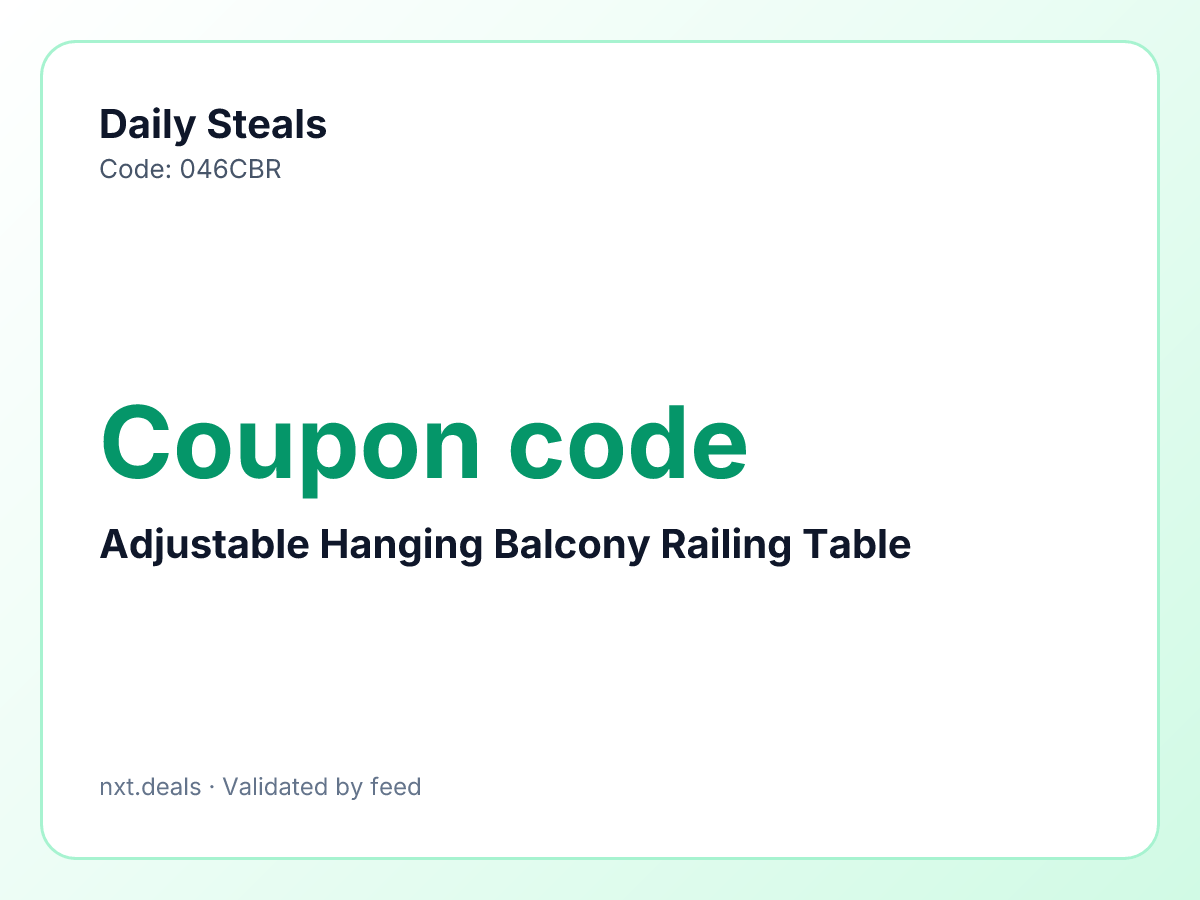 Adjustable Hanging Balcony Railing Table
