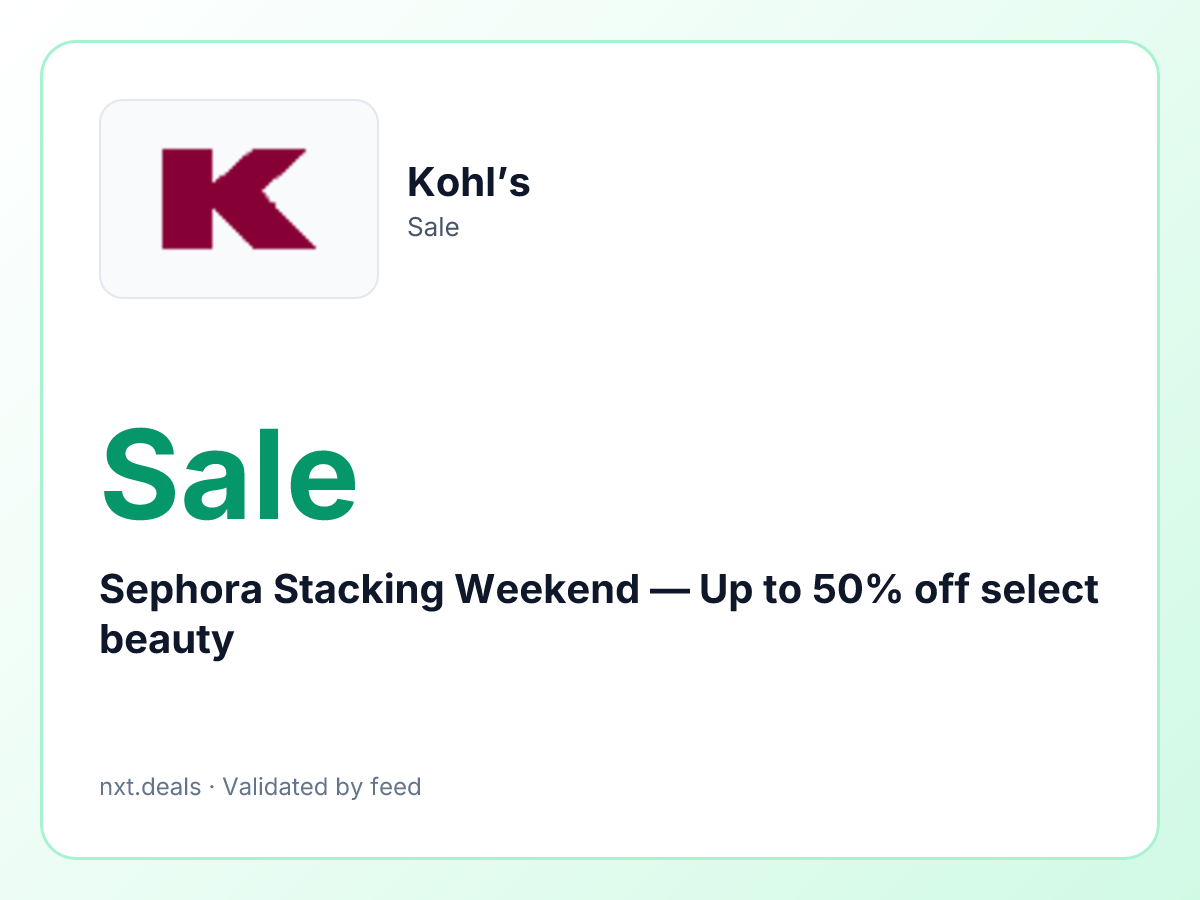 Sephora Stacking Weekend — Up to 50% off select beauty