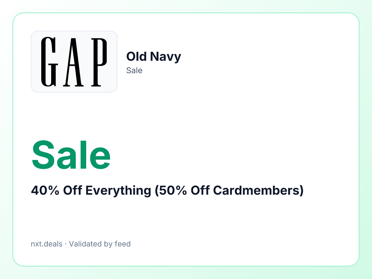 40% Off Everything (50% Off Cardmembers)