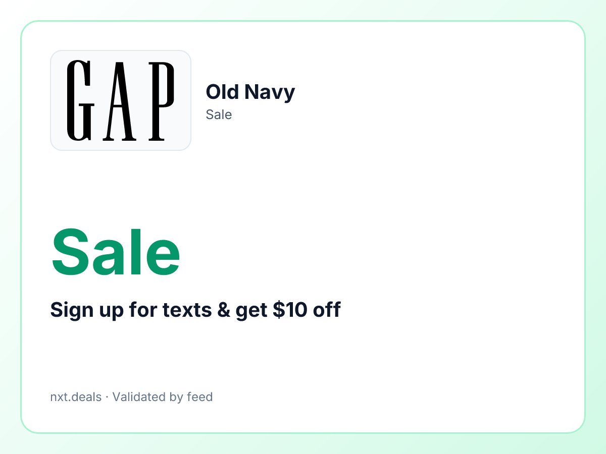 Sign up for texts & get $10 off