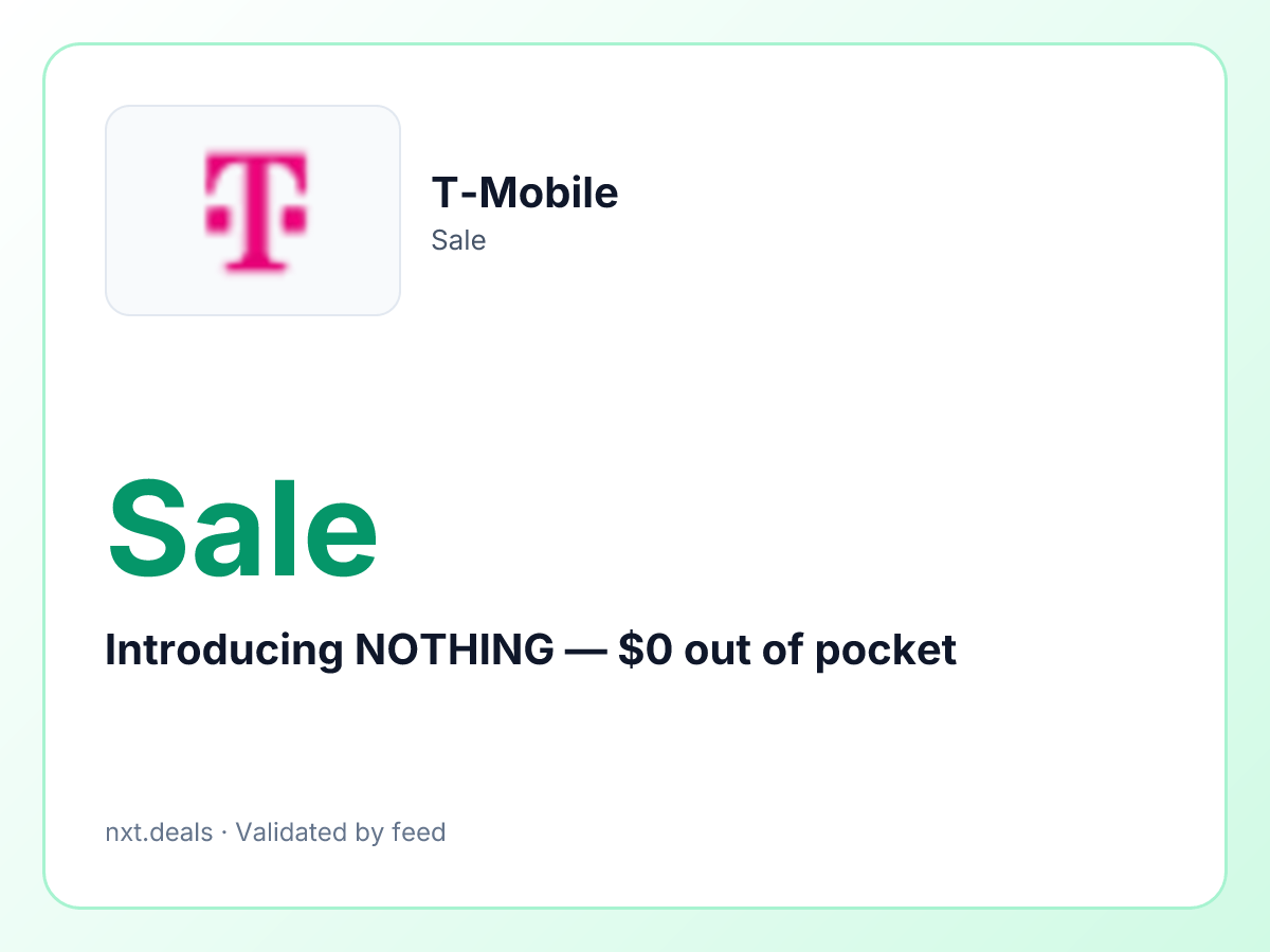 Introducing NOTHING — $0 out of pocket