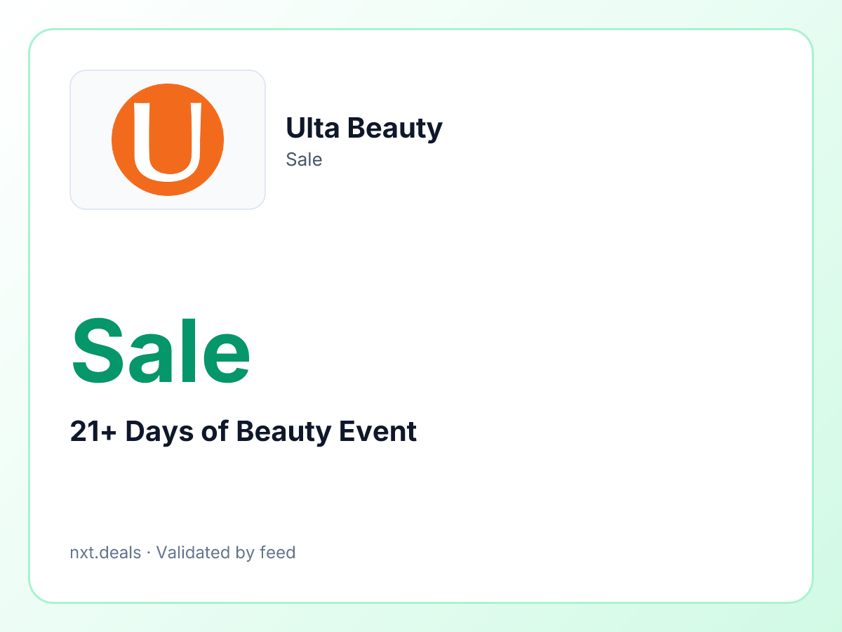 21+ Days of Beauty Event