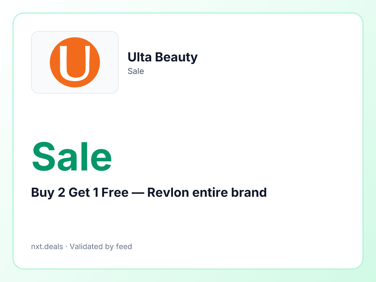 Buy 2 Get 1 Free — Revlon entire brand