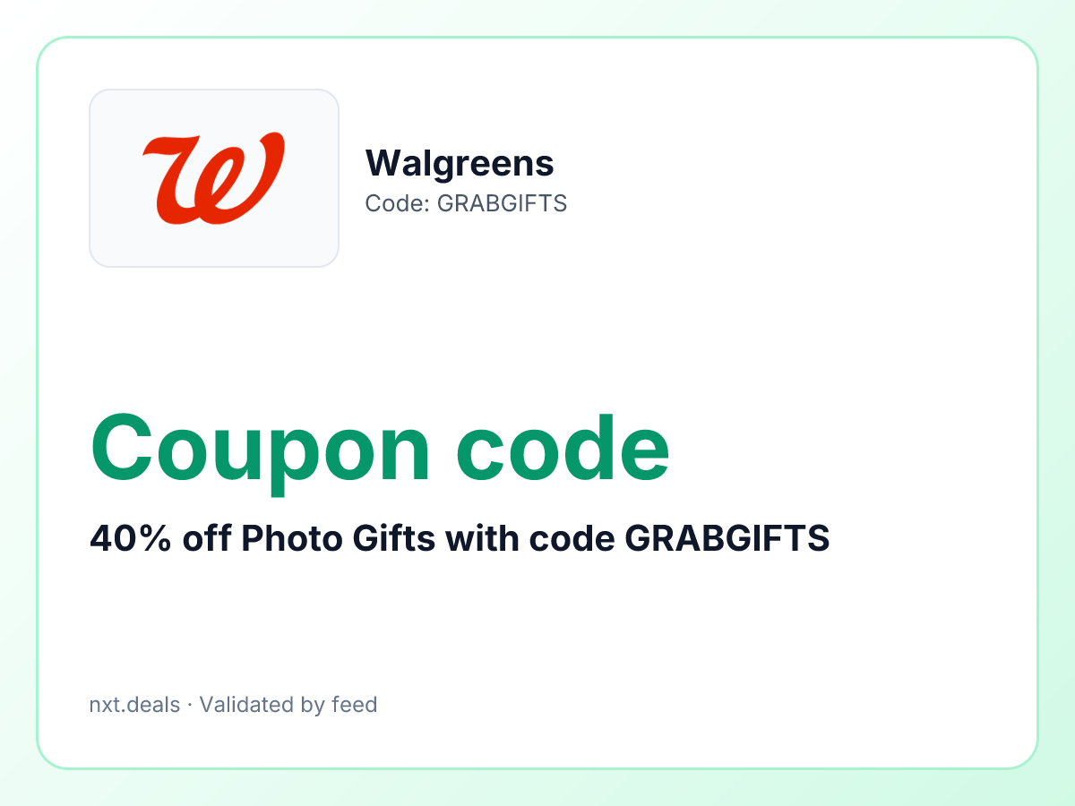 40% off Photo Gifts with code GRABGIFTS