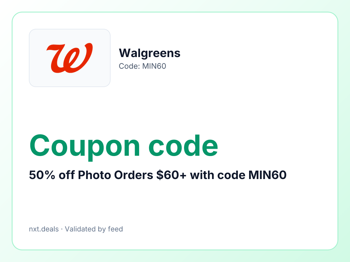 50% off Photo Orders $60+ with code MIN60