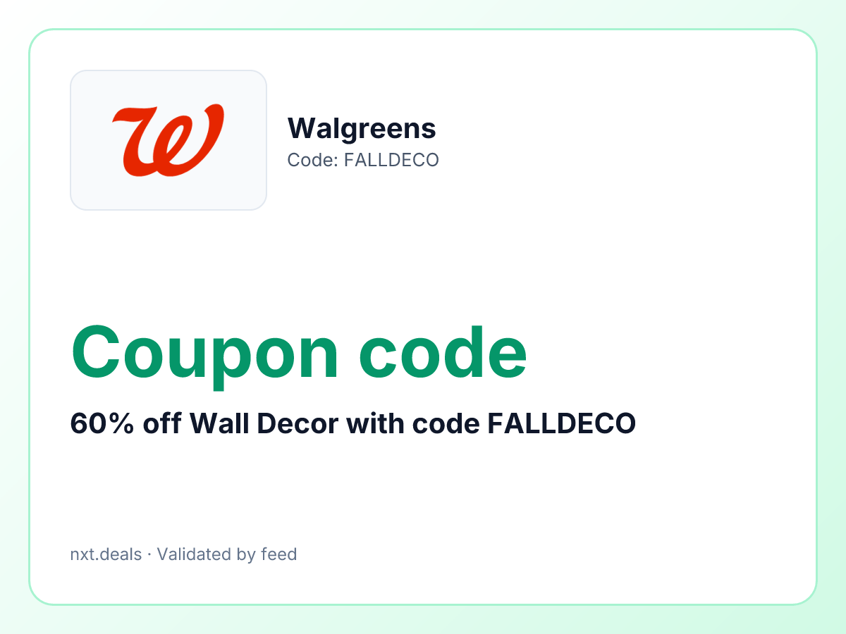 60% off Wall Decor with code FALLDECO