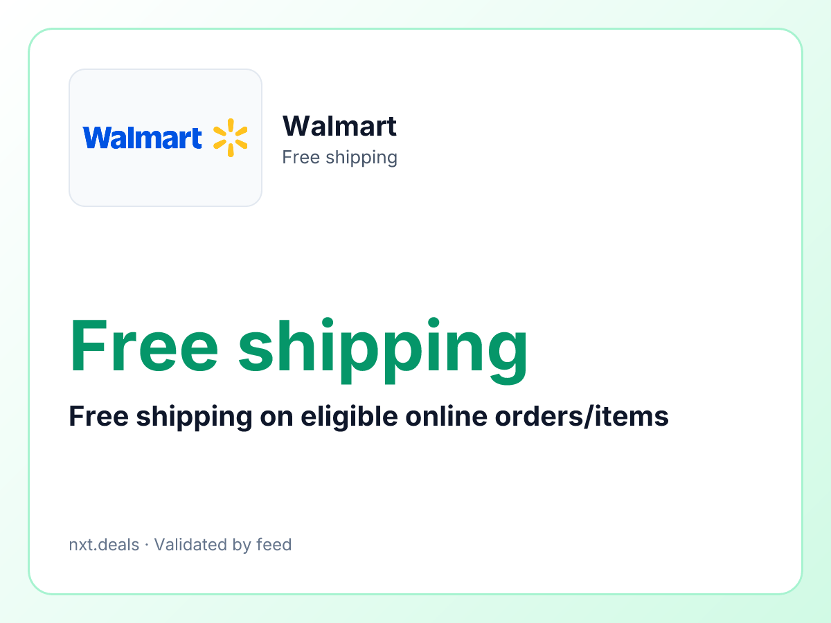 Free shipping on eligible online orders/items